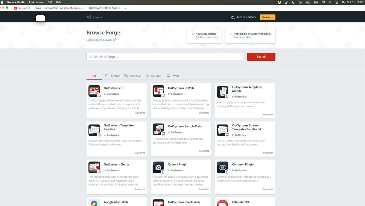 Service Studio - Forge