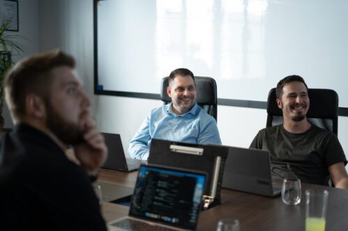 Bespoke software company - meeting of software developers