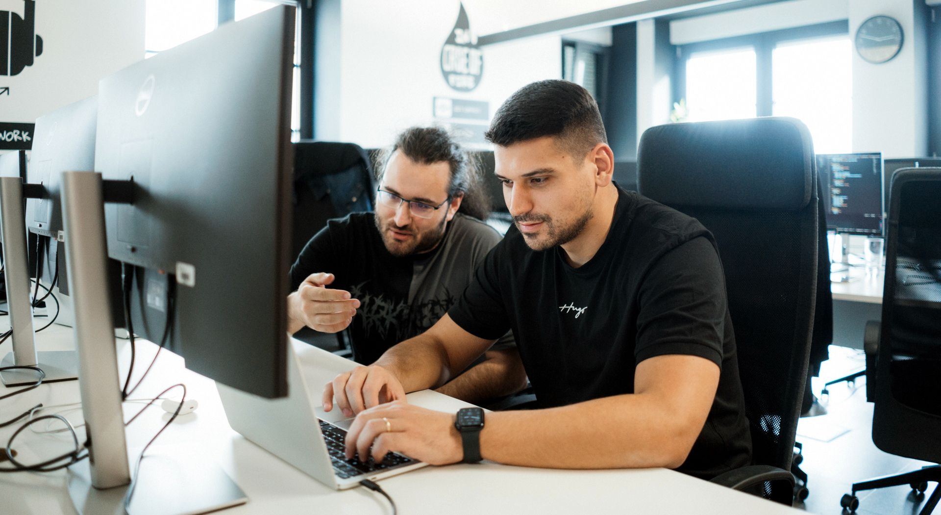 Software developers at work.