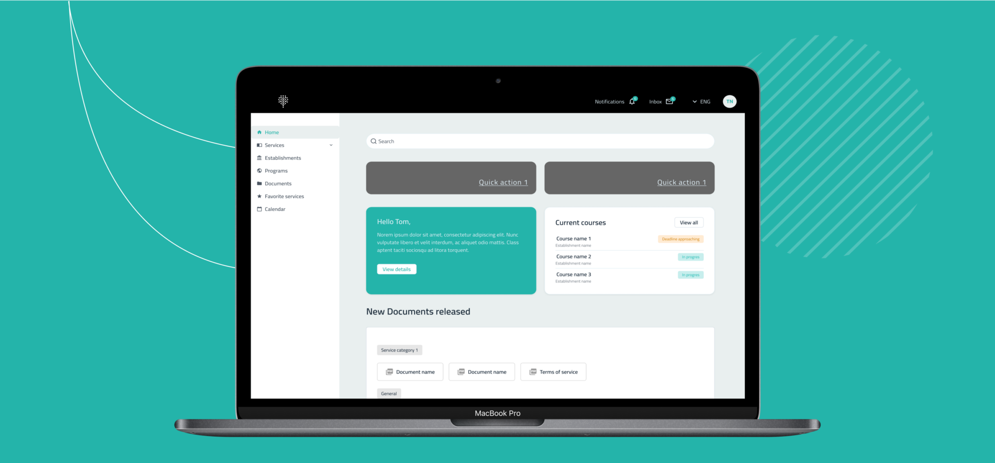 A complete end-to-end bespoke software example for the education industry.
