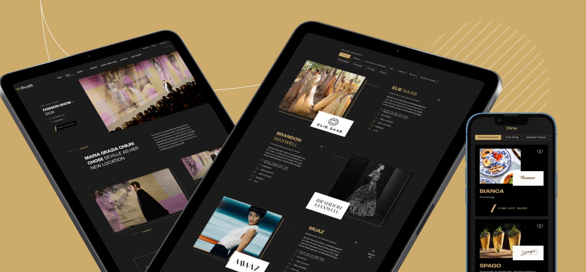 A web and mobile app solution for a luxury destination.