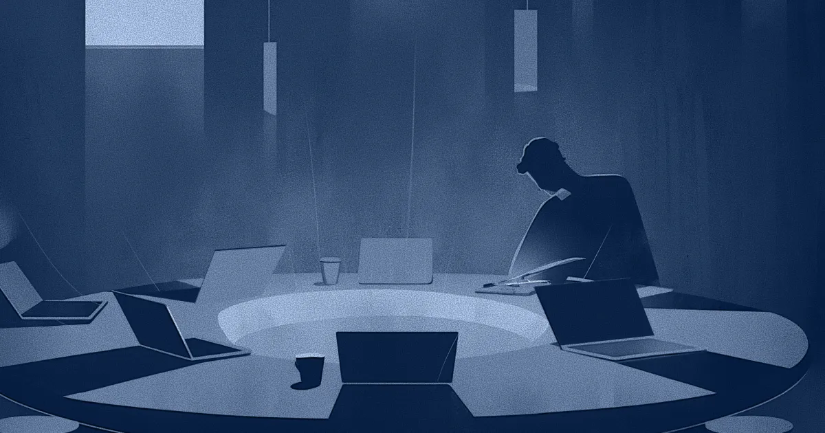 hero image for the blog article showing an illustration on team burnout