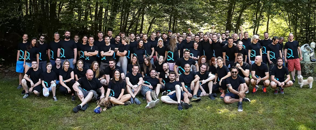 Team building in the woods